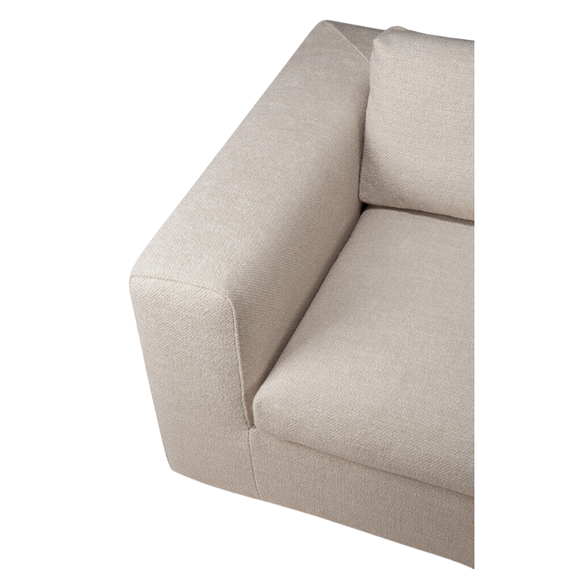 The Mellow End Seater from Ethnicraft in ivory fabric.