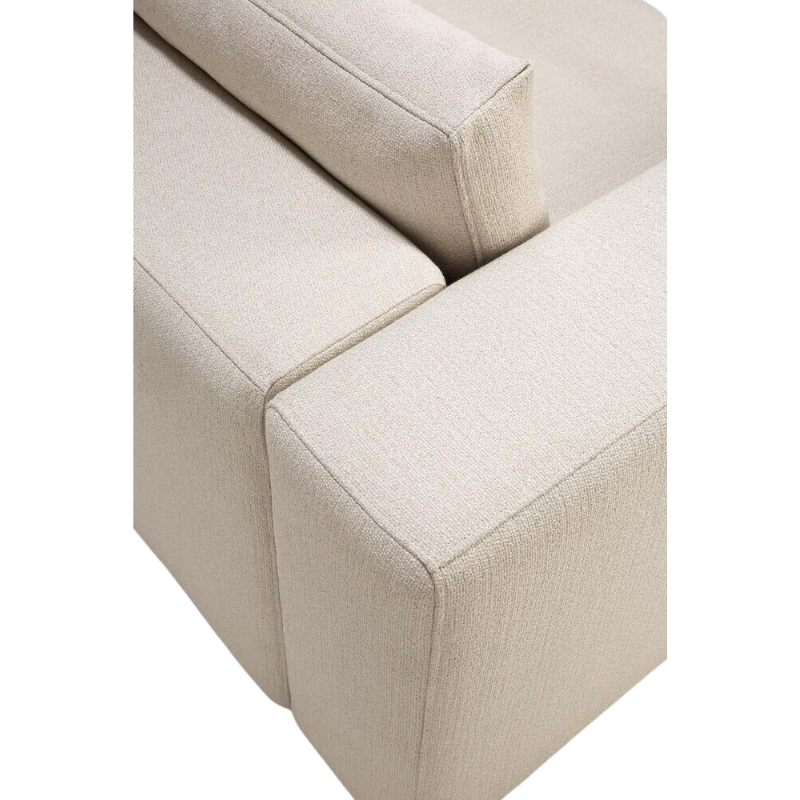 The right arm Mellow End Seater from Ethnicraft in off white fabric.