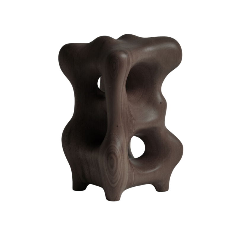 The contemporary sculptures series was crafted by our in-house master sculptor, Hartoyo. In each piece, the solid sycamore wood is sublimed into geometric and organic shapes. Beautiful from every angle and with the changing light of the day, these intriguing pieces will layer meaning into your home.