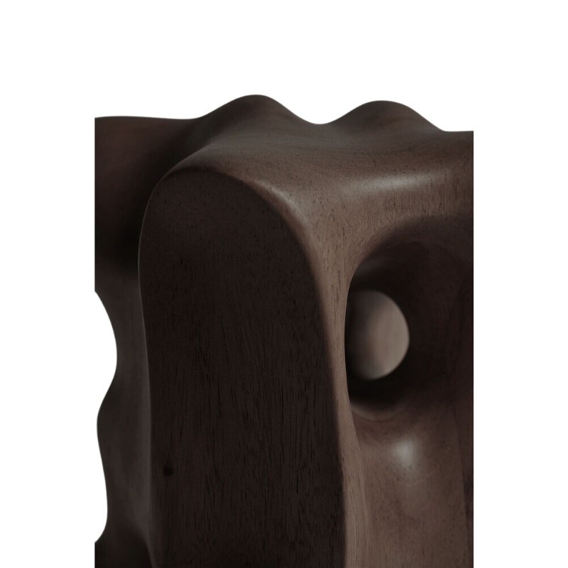 The contemporary sculptures series was crafted by our in-house master sculptor, Hartoyo. In each piece, the solid sycamore wood is sublimed into geometric and organic shapes. Beautiful from every angle and with the changing light of the day, these intriguing pieces will layer meaning into your home.