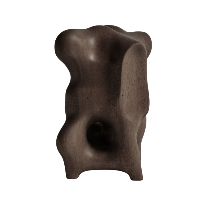 The contemporary sculptures series was crafted by our in-house master sculptor, Hartoyo. In each piece, the solid sycamore wood is sublimed into geometric and organic shapes. Beautiful from every angle and with the changing light of the day, these intriguing pieces will layer meaning into your home.