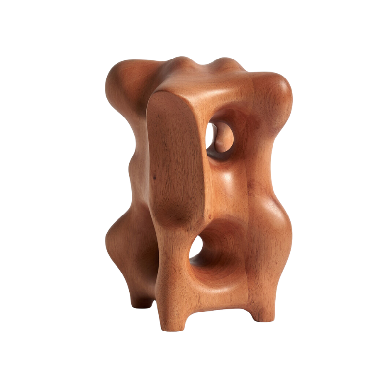 The contemporary sculptures series was crafted by our in-house master sculptor, Hartoyo. In each piece, the solid sycamore wood is sublimed into geometric and organic shapes. Beautiful from every angle and with the changing light of the day, these intriguing pieces will layer meaning into your home.