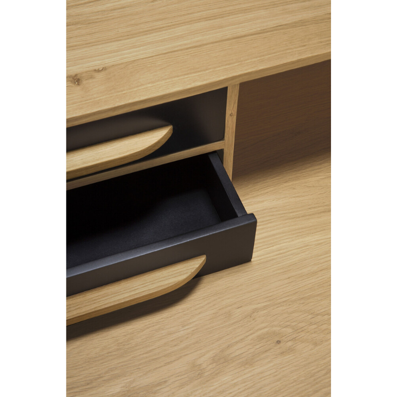 The Origami Desk from Ethnicraft made from solid oak.