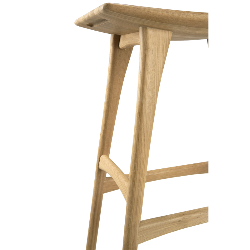 The beauty of balance and symmetry found in nature has inspired the Osso collection. The Osso bar stool's higher seat functions best as a sleek standing desk stool in an office or home office setting.
