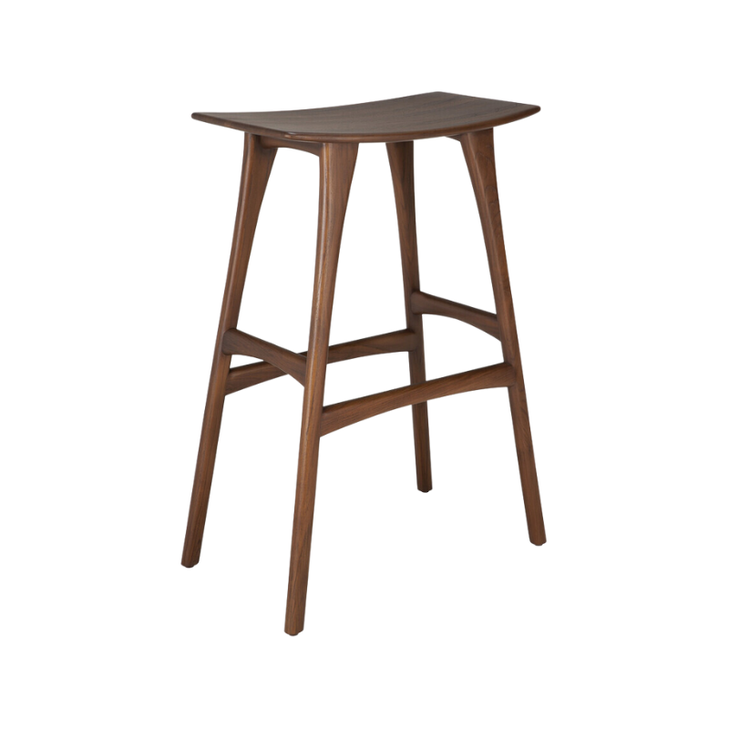 The beauty of balance and symmetry found in nature has inspired the Osso collection. The Osso bar stool's higher seat functions best as a sleek standing desk stool in an office or home office setting.