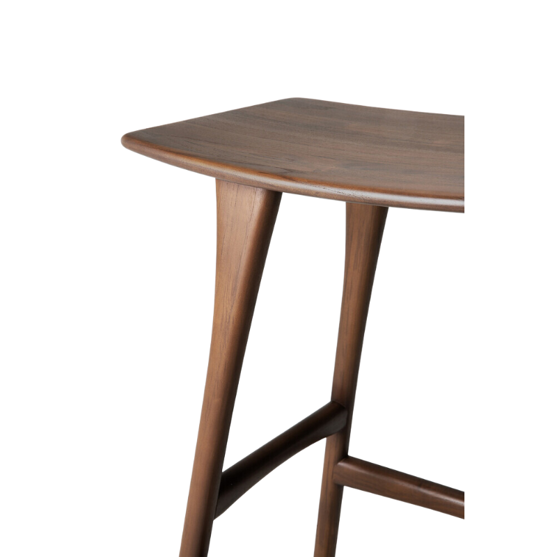 The beauty of balance and symmetry found in nature has inspired the Osso collection. The Osso bar stool's higher seat functions best as a sleek standing desk stool in an office or home office setting.
