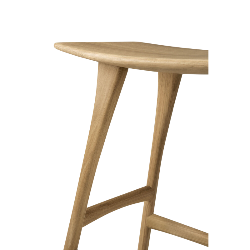 Osso is one of our most popular designs because of its versatility. The height of this solid wood counter stool adds yet another option to its wide array of possibilities - as an elegant and sturdy kitchen stool for example.