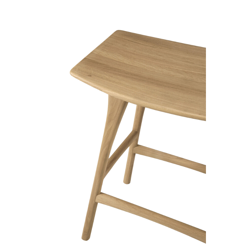 Osso is one of our most popular designs because of its versatility. The height of this solid wood counter stool adds yet another option to its wide array of possibilities - as an elegant and sturdy kitchen stool for example.
