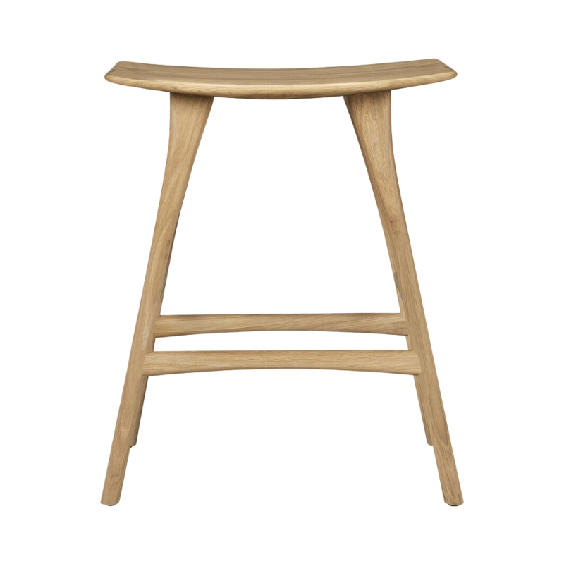 Osso is one of our most popular designs because of its versatility. The height of this solid wood counter stool adds yet another option to its wide array of possibilities - as an elegant and sturdy kitchen stool for example.