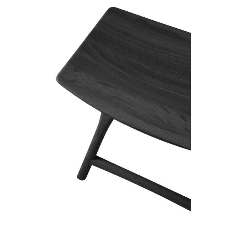 Osso is one of our most popular designs because of its versatility. This oak stool offers comfortable seating in your dining room, and are also great by themselves against a wall, or next to a sofa.