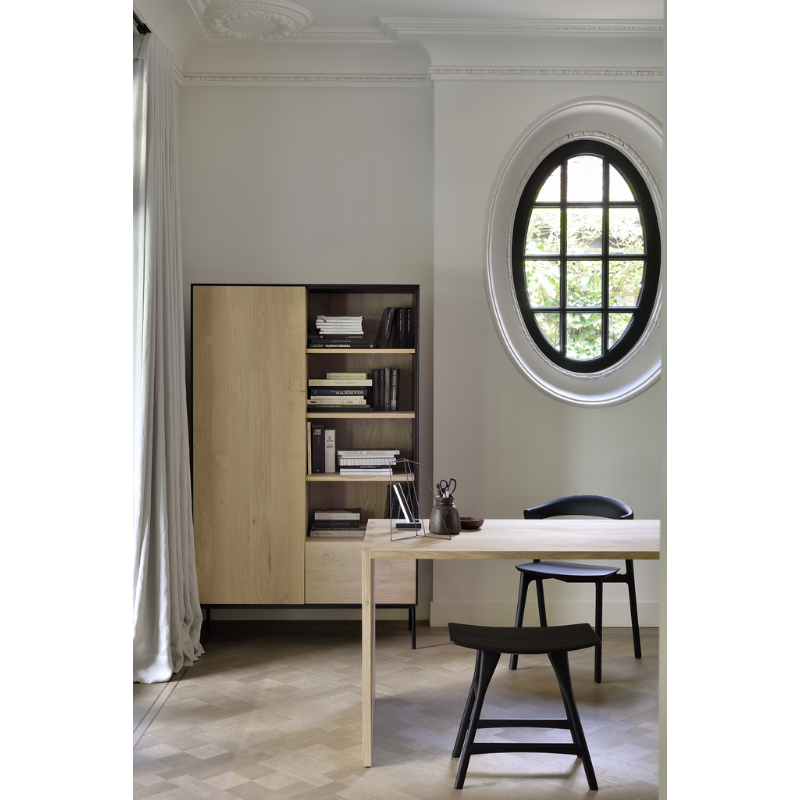 Osso is one of our most popular designs because of its versatility. This oak stool offers comfortable seating in your dining room, and are also great by themselves against a wall, or next to a sofa.