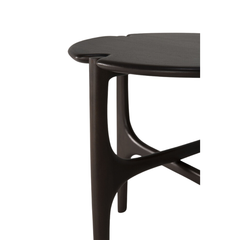 The PI Side Table from Ethnicraft made from solid mahogany tainted dark brown.