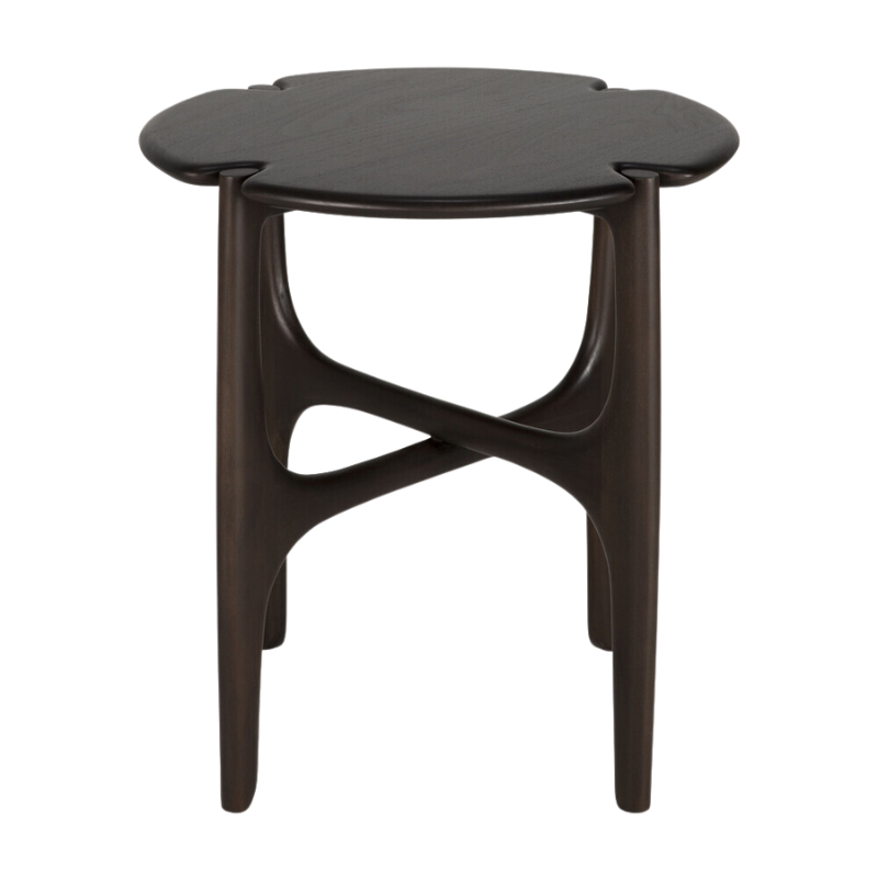 The PI Side Table from Ethnicraft made from solid mahogany tainted dark brown.