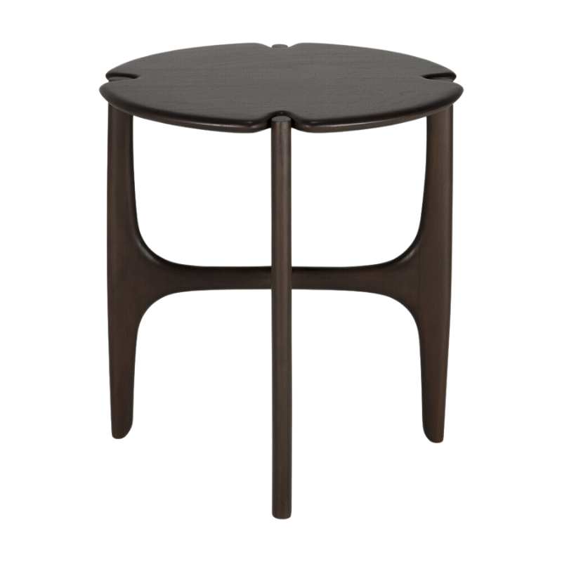 The PI Side Table from Ethnicraft made from solid mahogany tainted dark brown.