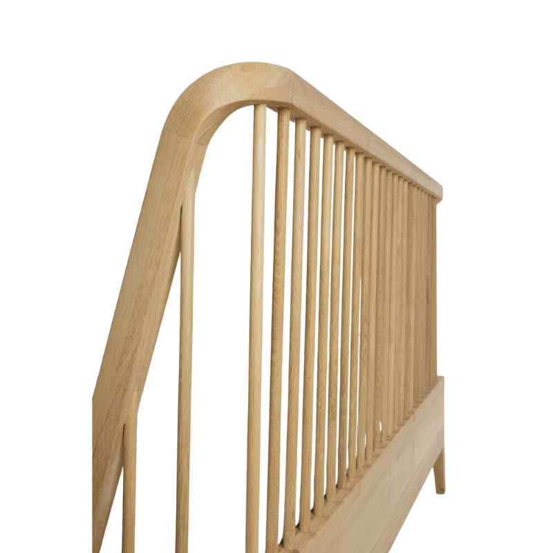 The Spindle collection found its inspiration in the traditional spinning wheel and incorporates perfectly aligned spokes into the headboard. Slightly tapered legs and rounded edges add a soft, sensual quality to this beautiful bedroom collection.