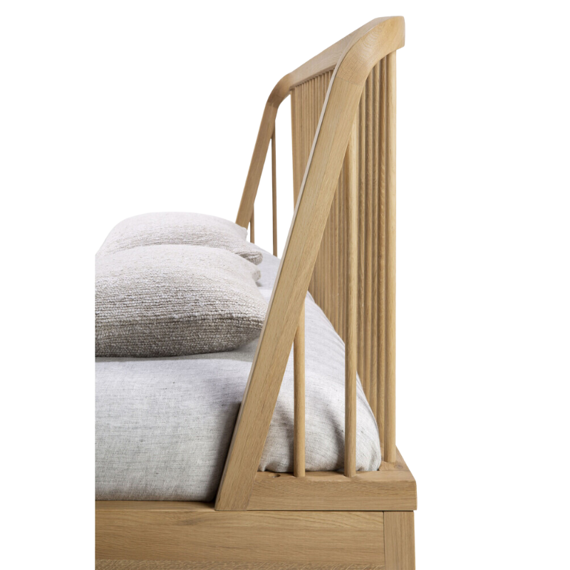 The Spindle collection found its inspiration in the traditional spinning wheel and incorporates perfectly aligned spokes into the headboard. Slightly tapered legs and rounded edges add a soft, sensual quality to this beautiful bedroom collection.