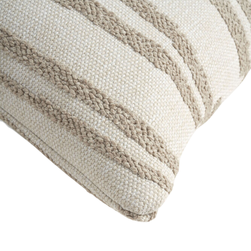 The Stripes Outdoor Cushion from Ethnicraft in a detailed photograph.