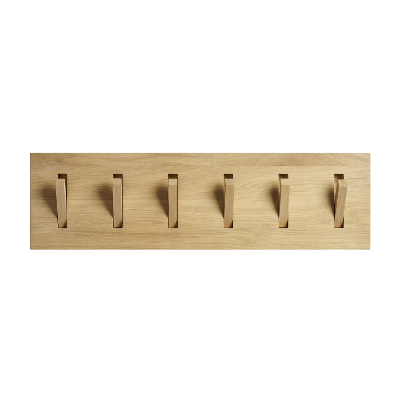 The Oak Utilitile perfectly combines form and function. This minimalistic solid oak coat hanger is a great option to elevate your hallway and optimize wall space to hang your coats and accessories.