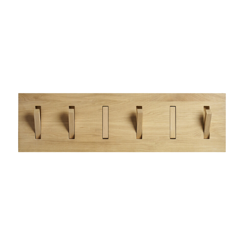 The Oak Utilitile perfectly combines form and function. This minimalistic solid oak coat hanger is a great option to elevate your hallway and optimize wall space to hang your coats and accessories.