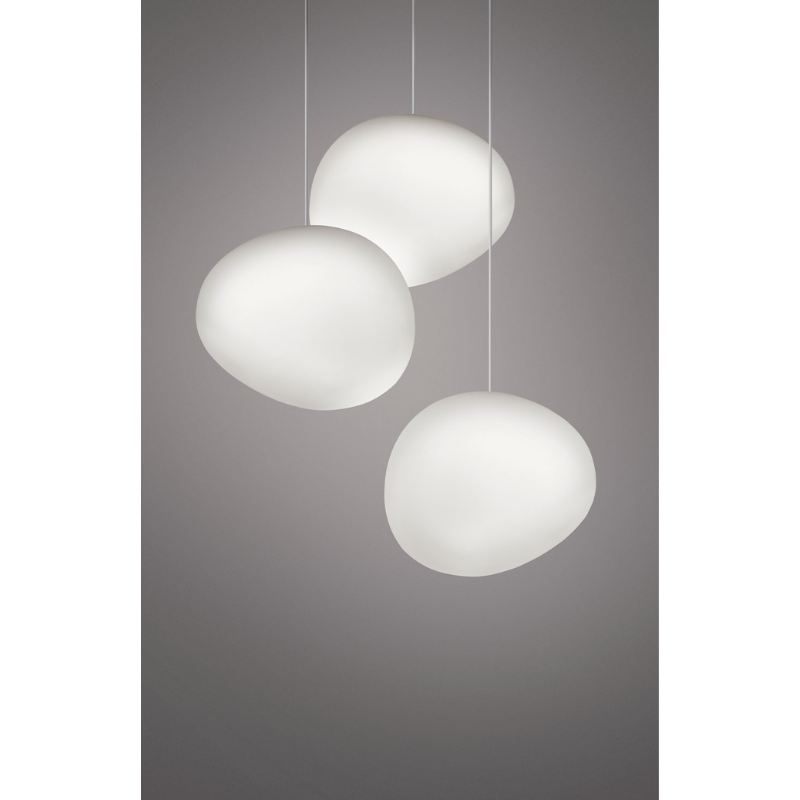 The Gregg Outdoor Pendant from Foscarini in a studio lifestyle shot.