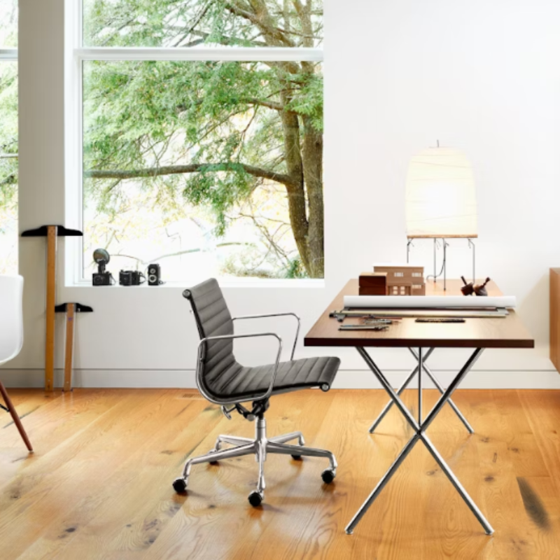 The Eames Aluminum Group Chair, Management from Herman Miller in a commercial setting.