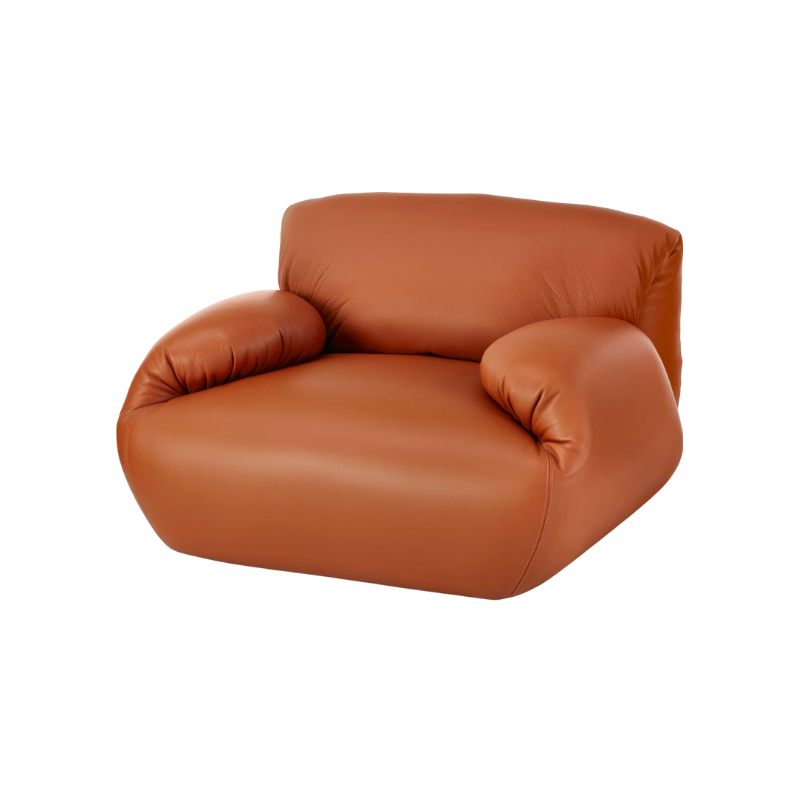 The Luva Modular Armchair presents timeless beauty in an inventive form. Fold up, down, or reconfigure as you please. Created by designer Gabriel Tan, Luva is a case study for probing at the intersections of art, design, and culture. The chair's elemental form is inspired by the soft-rolled tops of Japanese futons and the padded tactility of a boxing glove.