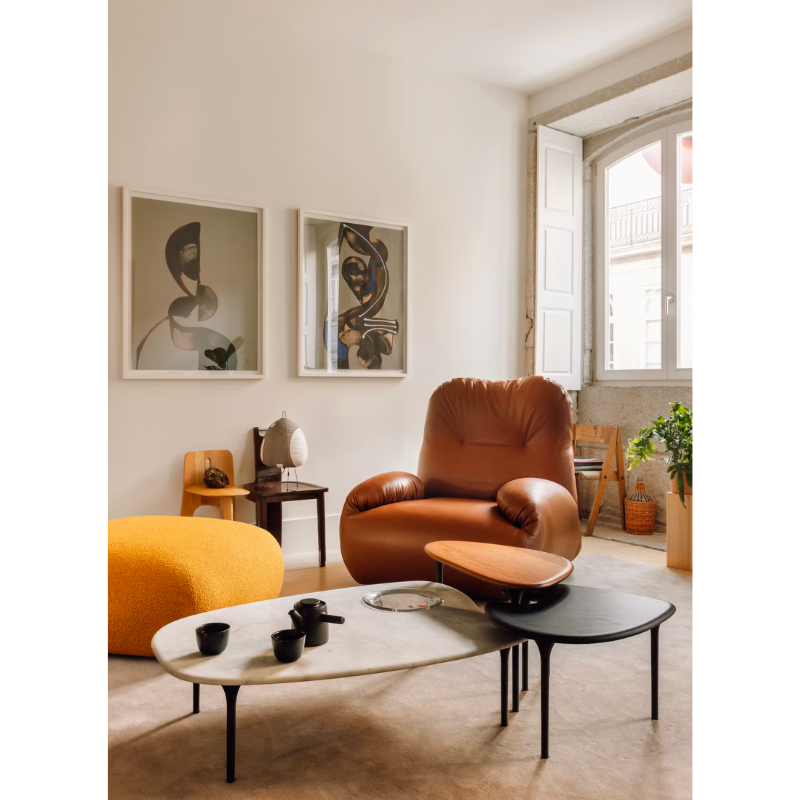 The Luva Modular Armchair presents timeless beauty in an inventive form. Fold up, down, or reconfigure as you please. Created by designer Gabriel Tan, Luva is a case study for probing at the intersections of art, design, and culture. The chair's elemental form is inspired by the soft-rolled tops of Japanese futons and the padded tactility of a boxing glove.