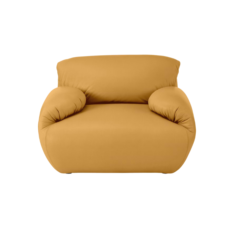 The Luva Modular Armchair presents timeless beauty in an inventive form. Fold up, down, or reconfigure as you please. Created by designer Gabriel Tan, Luva is a case study for probing at the intersections of art, design, and culture. The chair's elemental form is inspired by the soft-rolled tops of Japanese futons and the padded tactility of a boxing glove.