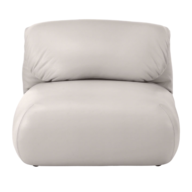 The Leather Luva Modular Armless Chair Prone Leather Lotus from Herman Miller.
