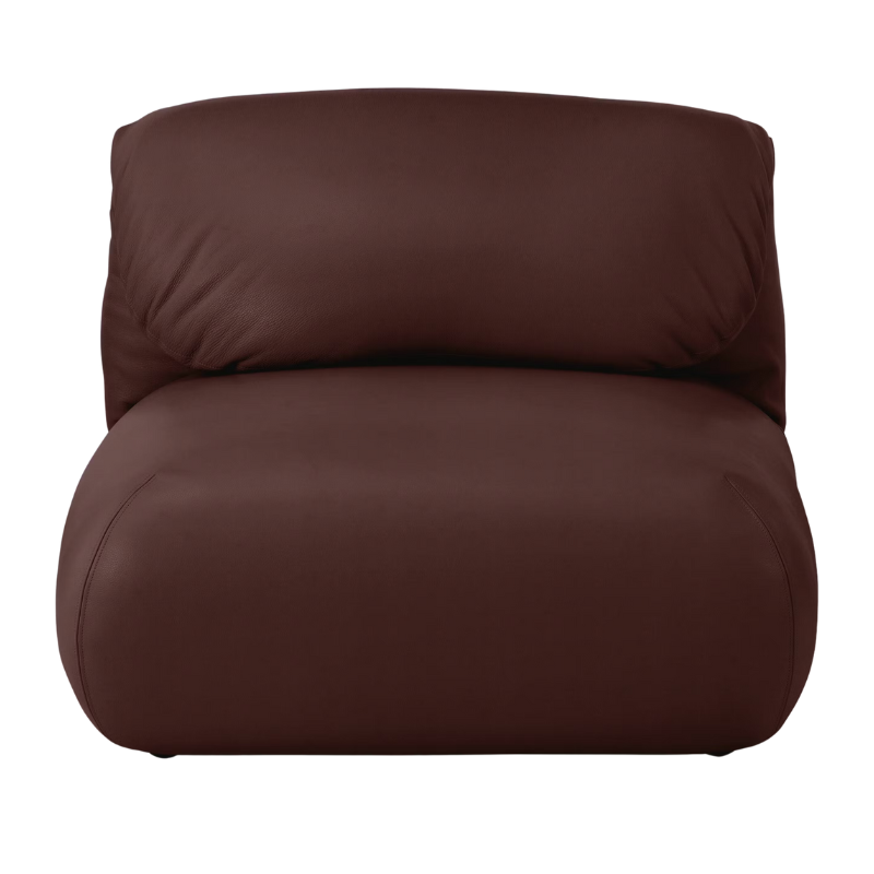 The Leather Luva Modular Armless Chair Prone Leather Mantra from Herman Miller.