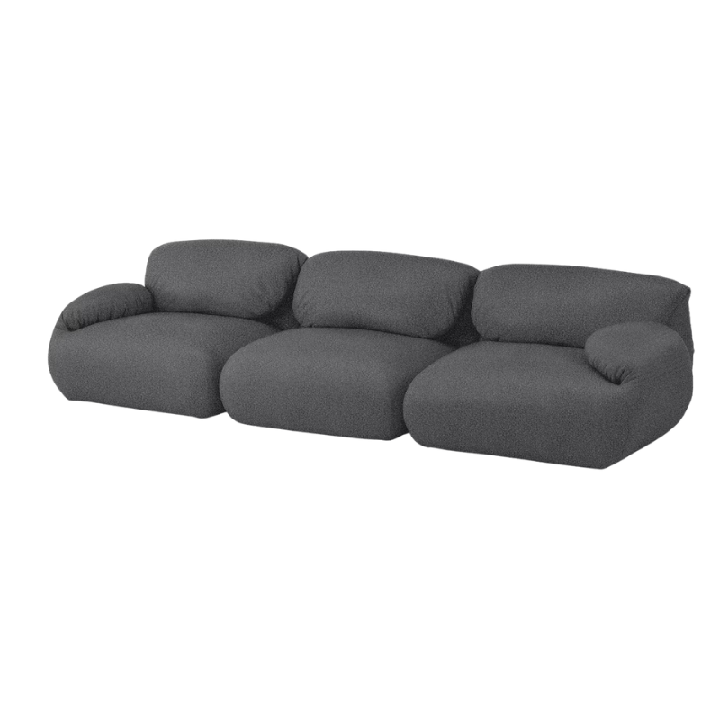 The three seater Luva Modular Sofa from Herman Miller with molecule beck fabric.