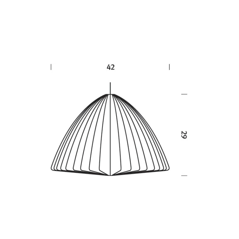The dimensions of the Nelson Bell Bubble Pendant from Herman Miller.
