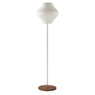 The small Nelson Pear Lotus Floor Light from Herman Miller in walnut.