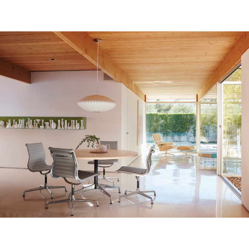The Nelson Saucer Bubble Pendant from Herman Miller illuminating a family space.