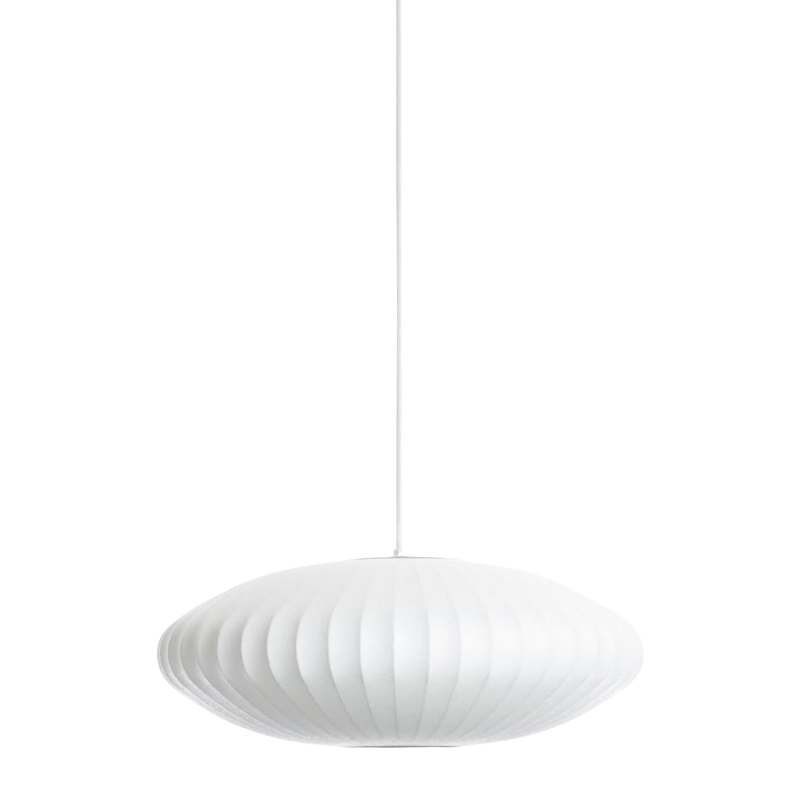 The small Nelson Saucer Bubble Pendant from Herman Miller.