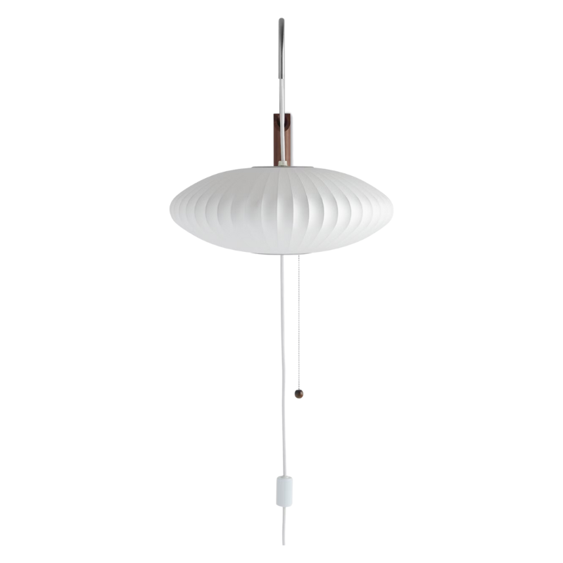 The Nelson Saucer Wall Sconce from Herman Miller from a straight angle.