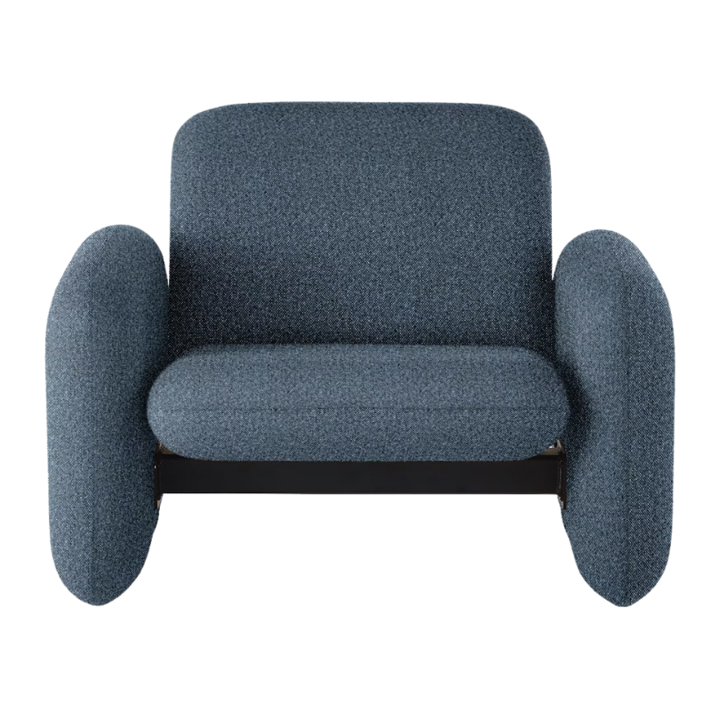 The Wilkes Modular Sofa Group Chair from Herman Miller with beck fabric in letterpress color.