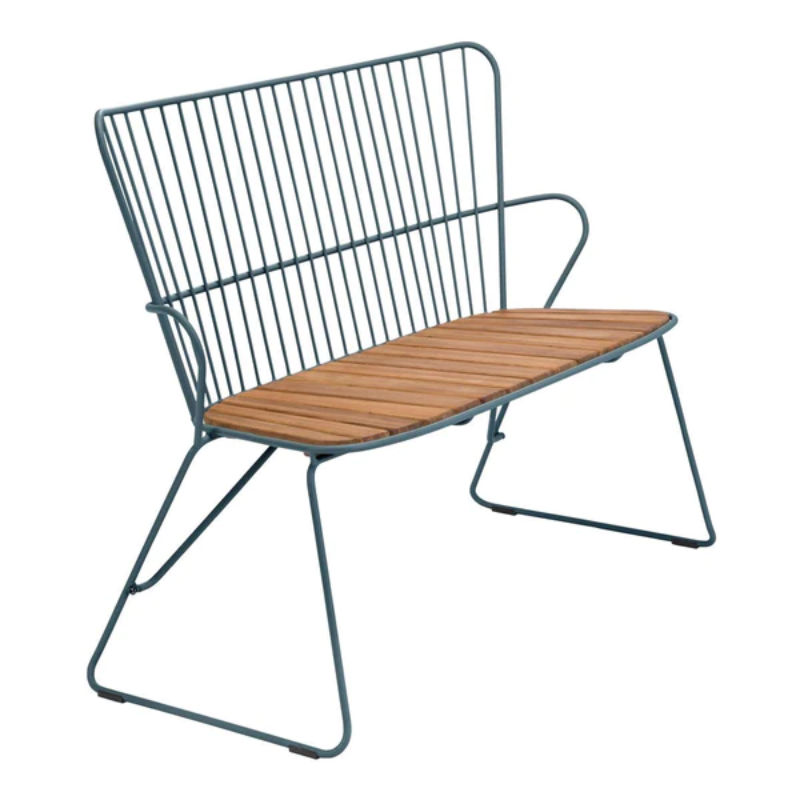 The PAON outdoor bench has Scandinavian influences in its design, but with a touch of French Victorian romance. The PAON bench provides optimal seating comfort which you would not expect from a metal chair!