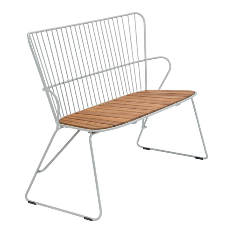 The PAON outdoor bench has Scandinavian influences in its design, but with a touch of French Victorian romance. The PAON bench provides optimal seating comfort which you would not expect from a metal chair!