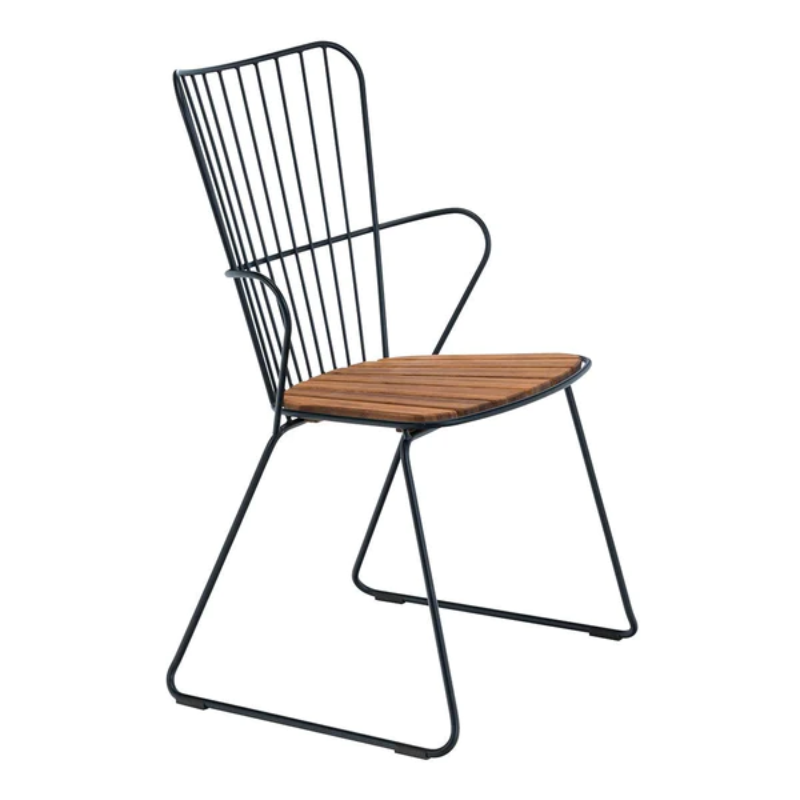 The PAON outdoor dining chair has Scandinavian influences in its design, but with a touch of French Victorian romance. The PAON chairs provides optimal seating comfort which you would not expect from a metal chair! The PAON outdoor dining chairs are also stackable, providing a safe-spacing alternative if desired.