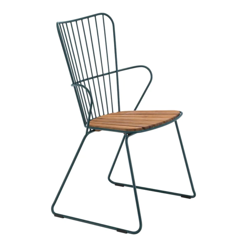 The PAON outdoor dining chair has Scandinavian influences in its design, but with a touch of French Victorian romance. The PAON chairs provides optimal seating comfort which you would not expect from a metal chair! The PAON outdoor dining chairs are also stackable, providing a safe-spacing alternative if desired.