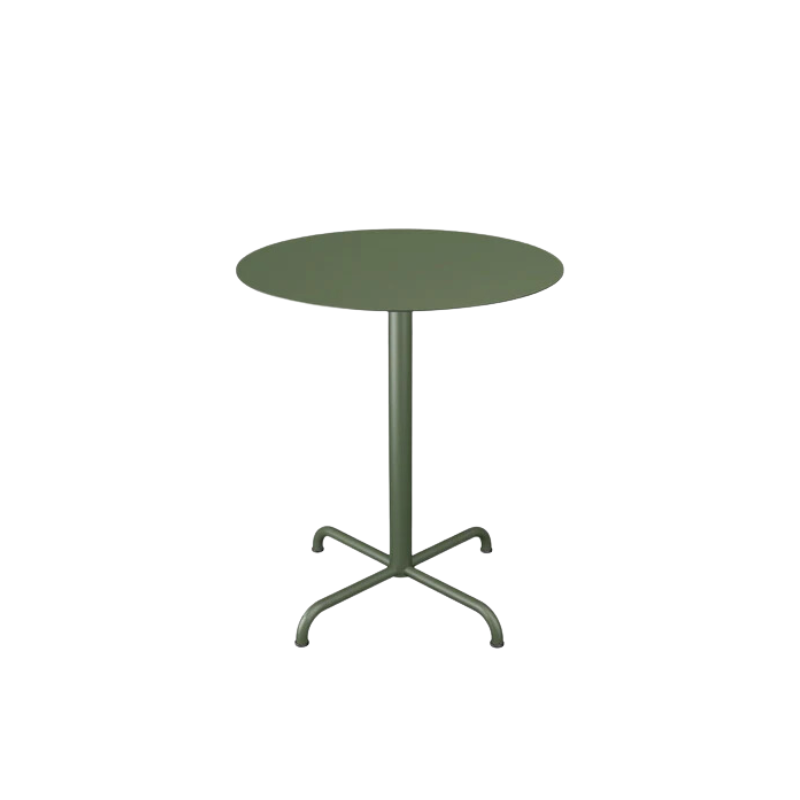 PICO is a collection of café tables ideal for various settings, whether indoors or outdoors, in private or public spaces. Olive Green, small