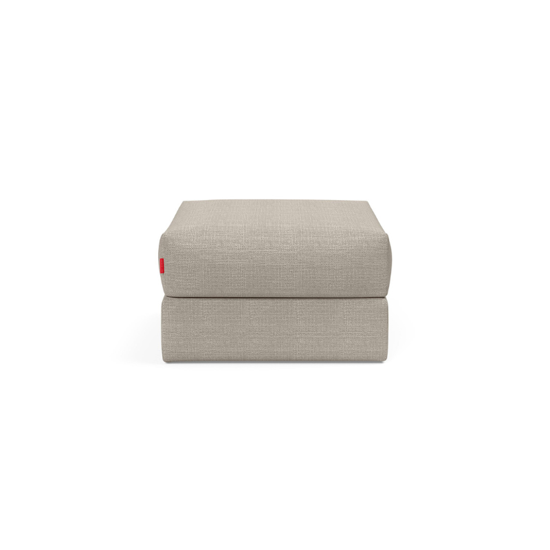 The Cornila Ottoman from Innovation Living in Kenya Gravel 579 from the side.