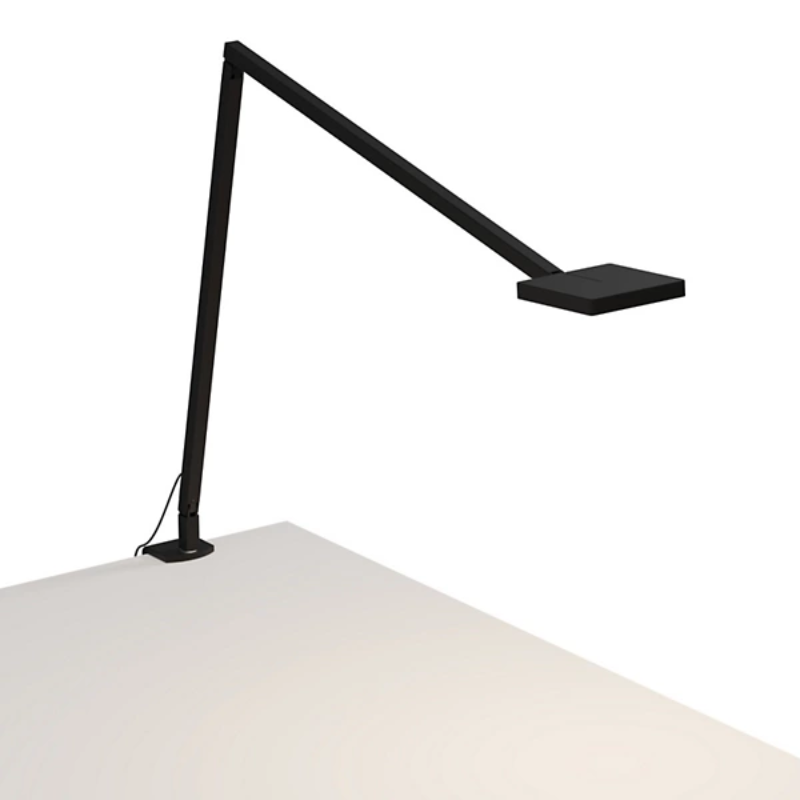 The Focaccia Desk Lamp from Koncept with the desk clamp in matte black.
