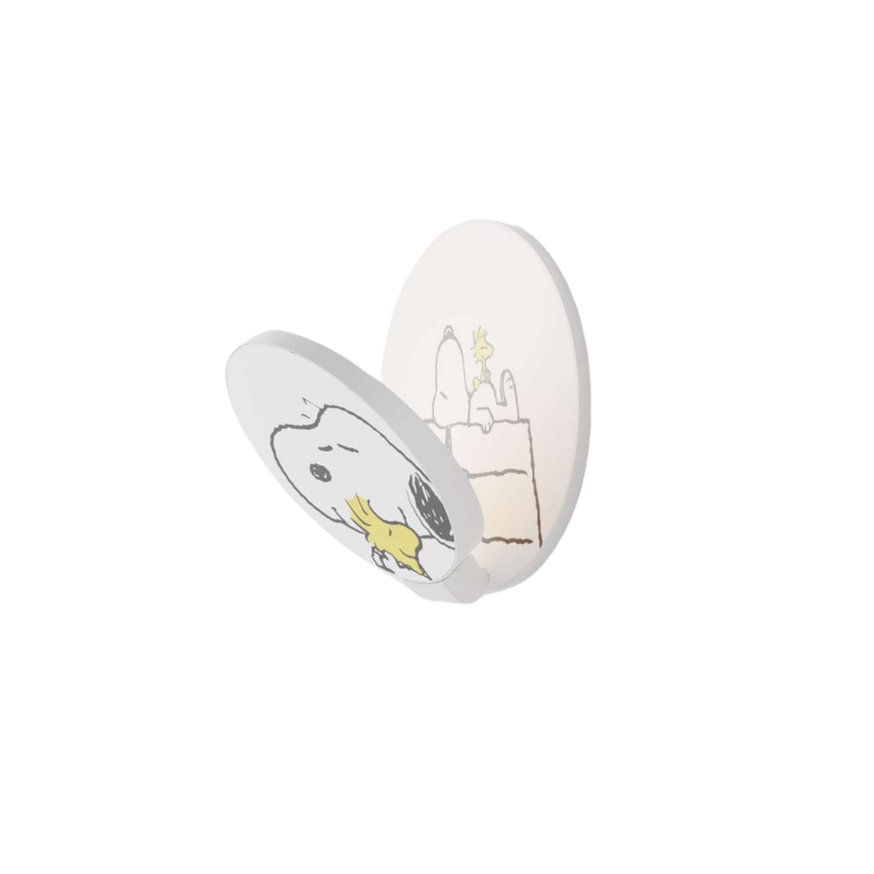 The Peanuts Edition Gravy Wall Sconce from Koncept in the Snoopy and Woodstock style.