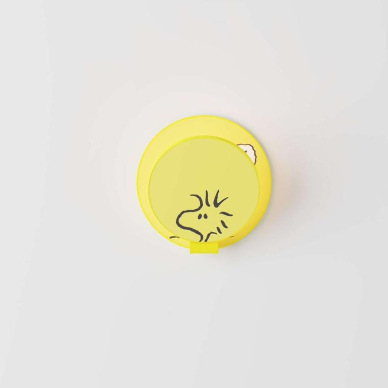 The Peanuts Edition Gravy Wall Sconce from Koncept in the Woodstock style from the front.