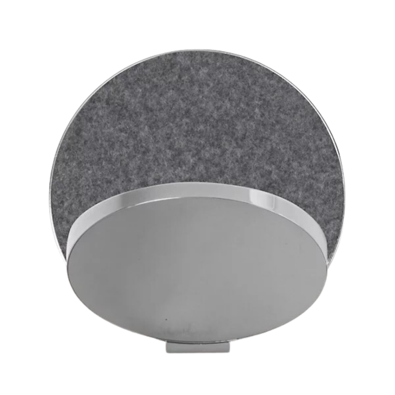 The Plug-In Gravy Wall Sconce from Koncept with the chrome body and oxford (felt) plate.