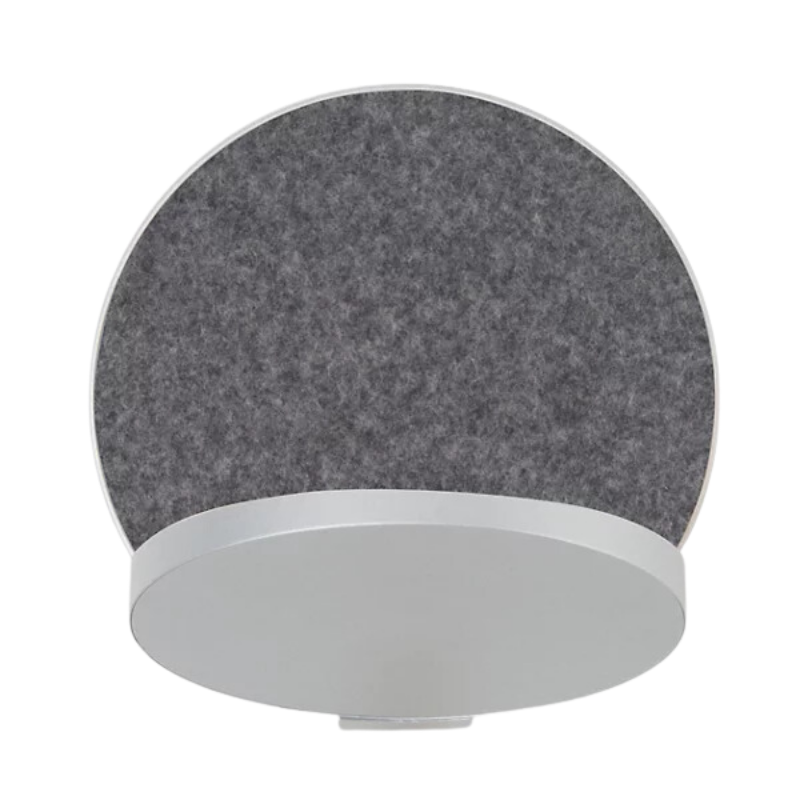 The Plug-In Gravy Wall Sconce from Koncept with the silver body and oxford (felt) plate.