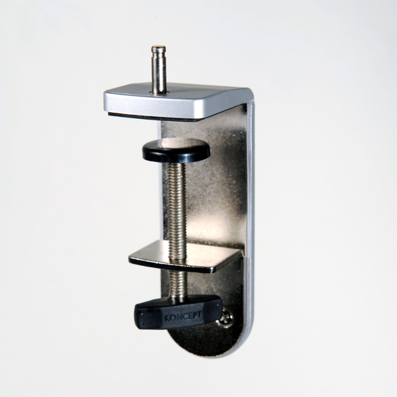 Two Piece Desk Clamp for the Koncept Mosso Pro Table Lamp. Color varies depending on Table Lamp color.