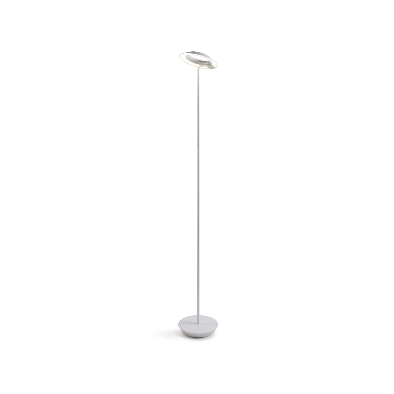 The Royyo Floor Lamp from Koncept with the matte white body and matte white base.